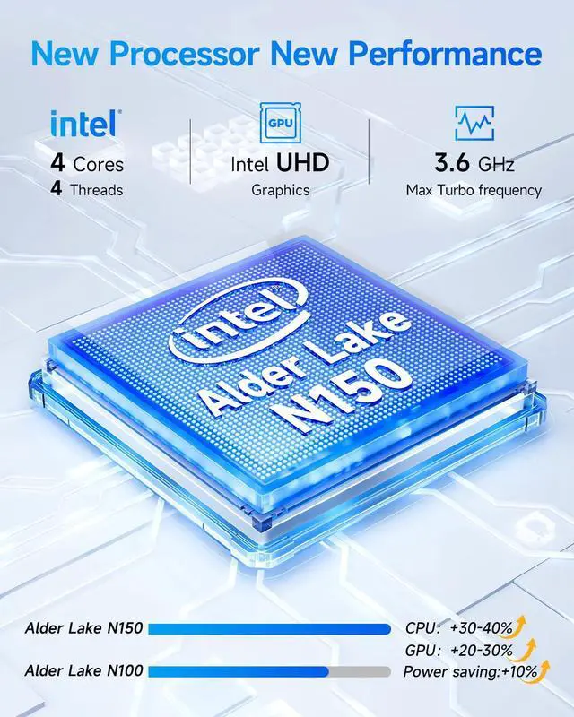 Alt view image 3 of 5 - BNCF 11 inch 2-in-1 Laptops, Win 11 Touchscreen PC Compatible with Twin Lake N150, 12GB RAM 256GB SSD, 1920x1200 IPS FHD Tablet USB-C/HDMI WiFi 6 with Magnetic Keyboard and Kickstand