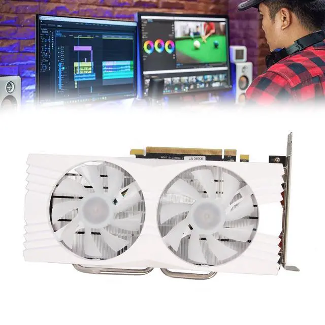 Alt view image 3 of 5 - Zunate RX580 8GB Desktop Graphics Card, GDDR5 256bit 2048SP 1080P HD Gaming Video Card, RX580 PCI Express 3.0 x 16 Computer Graphics Card Built in Cooling Fan for Gaming PC