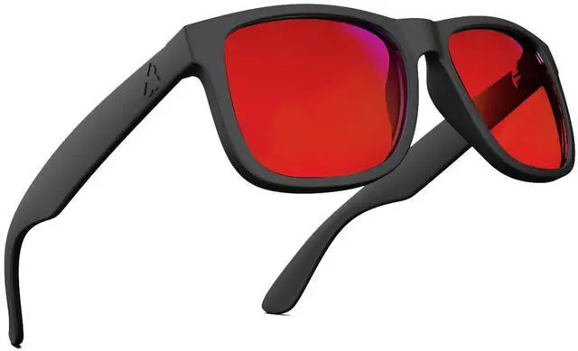 Alt view image 2 of 5 - MAXJULI XXL Blue Light Blocking Glasses for Big Heads Men,Computer Reading/Gaming/TV/Phones Glasses for Women Men (Red) 8806XXL
