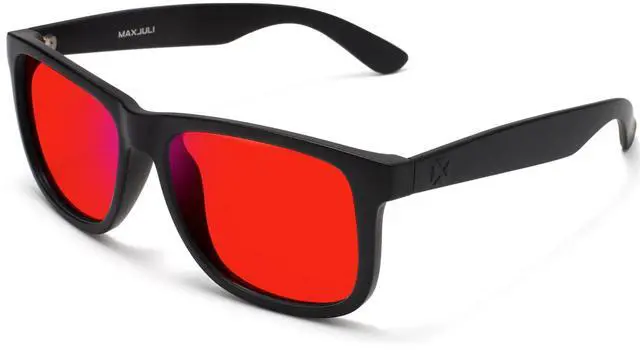 Main image of MAXJULI XXL Blue Light Blocking Glasses for Big Heads Men,Computer Reading/Gaming/TV/Phones Glasses for Women Men (Red) 8806XXL