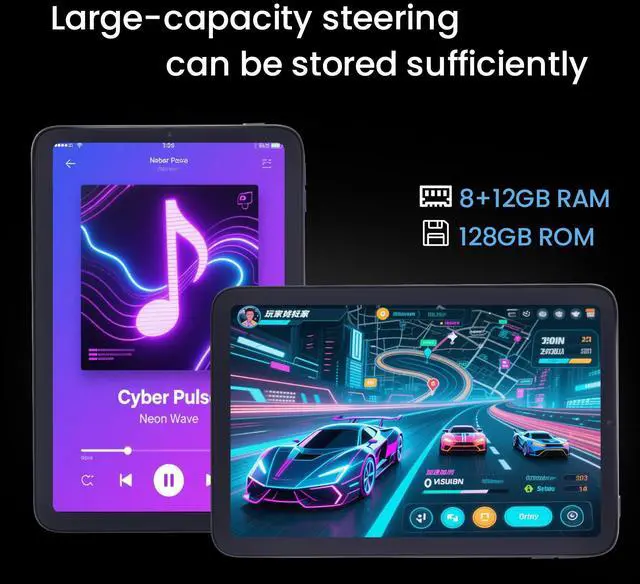 Alt view image 5 of 5 - Keoaxll 10.1  Tablet,Android 15,10.1 Inch in-Cell Display,20GB(8+12) RAM 128GB ROM, 1280x800,6000mAh Battery, Bluetooth, Dual Camera, GMS, WiFi