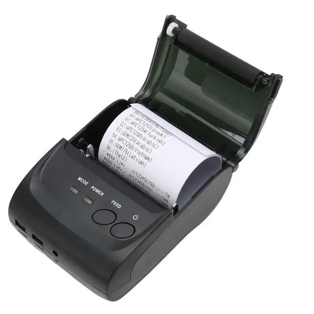 Alt view image 2 of 5 - TIKATARER Thermal Printer 100  240V 58mm BT4.0 90mm / s 100km TPH 203DPI Receipt Printer Thermal Label Printer USB Interface Shipping Label Printer for Office Logistics (US Plug)