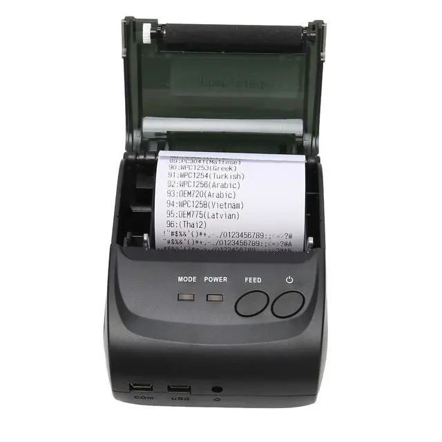 Alt view image 4 of 5 - TIKATARER Thermal Printer 100  240V 58mm BT4.0 90mm / s 100km TPH 203DPI Receipt Printer Thermal Label Printer USB Interface Shipping Label Printer for Office Logistics (US Plug)