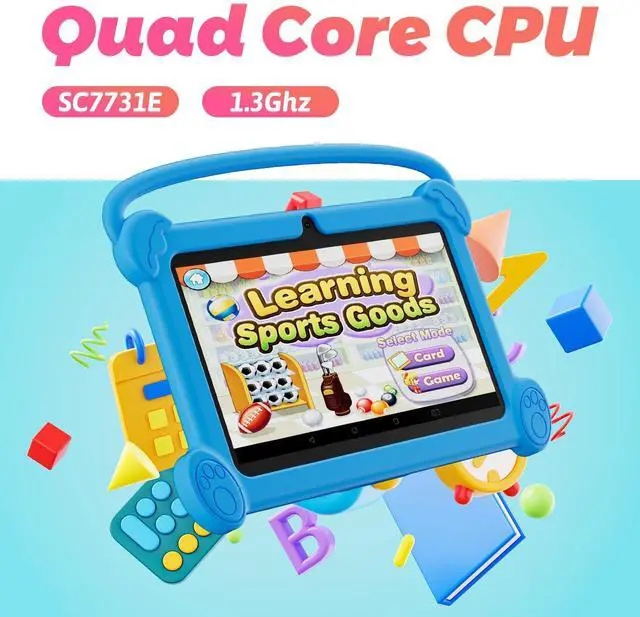 Alt view image 2 of 5 - DIGITHINK Kids Tablet 7 inch 3-9 with Protective Case, 4GB(2GB+2GB Expand) RAM 32GB ROM, Toddler Tablets, Andriod Educational Learning Device,Prarent Control, Netflix,YouTube,aiwawa apps (Blue)