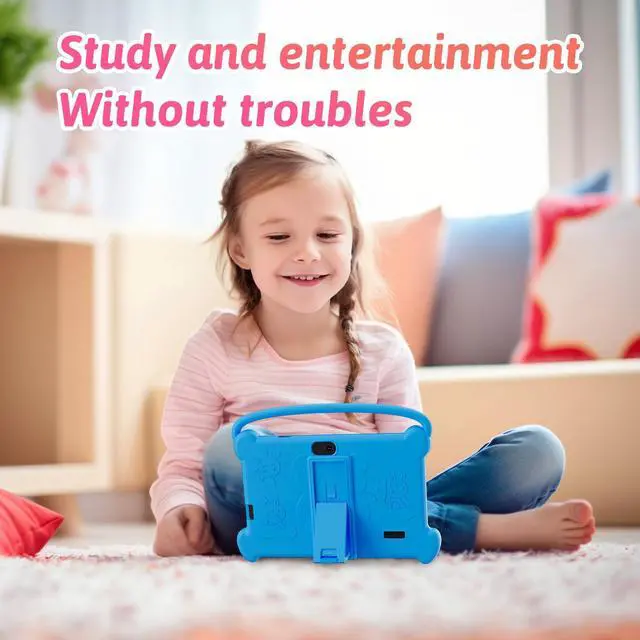 Alt view image 4 of 5 - DIGITHINK Kids Tablet 7 inch 3-9 with Protective Case, 4GB(2GB+2GB Expand) RAM 32GB ROM, Toddler Tablets, Andriod Educational Learning Device,Prarent Control, Netflix,YouTube,aiwawa apps (Blue)