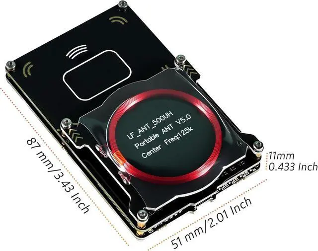 Alt view image 2 of 5 - Proxmark3 Easy V3.0 DEV Kit, RDV4 Memory ID M1 IC RFID Card Reader Decryptor Decoder with Integrated Antenna, 5X HF LF IC ID Cards