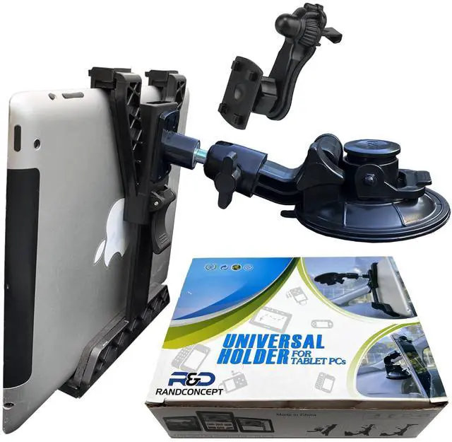Main image of Randconcept 3-in-1 Heavy Duty Dashboard Tablet Holder for Car, Windshield Suction Cup Car Mount & Air Vent Mount for Truck Car for iPad Pro, iPad mini, Galaxy Tab for All iPad 6"- 12.9" Tablets