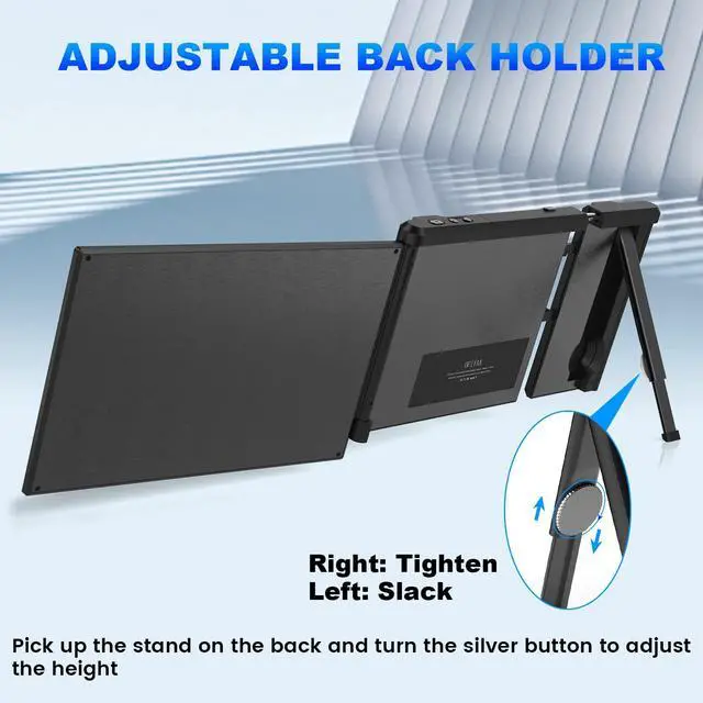 Alt view image 4 of 5 - BQAA 13.3'' P1 Plus Portable Dual Monitor for Laptop, Laptop Screen Extender Dual Monitor Extender, FHD 1080P IPS Mobile Display 2 Type-C/HDMI for Windows Mac 13.3''-16.5'' Notebook Computer
