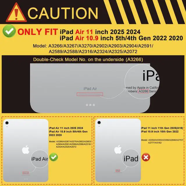 Alt view image 2 of 5 - MEEgoodo Case for iPad Air 11 inch M3 2025 / M2 2024,for iPad Air 5th / 4th Generation Case 10.9 inch 2022/2020, Tablet Cover with Acrylic Transparent Back Shell, Crocus Flowers