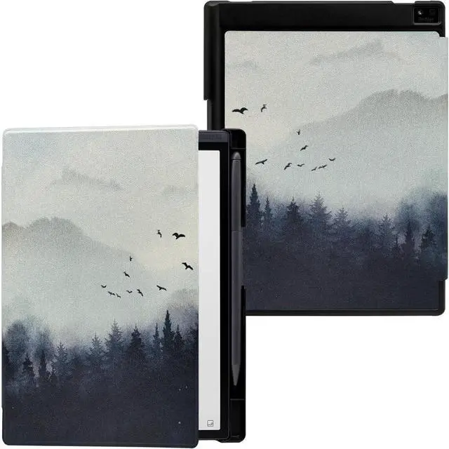 Main image of UMUBUHOMS Case for iFLYTEK AINOTE Air 2 Note-Taking Tablet 8.2", Premium PU Leather Ultra-Slim & Lightweight Durable Protective Folio Cover with Pen Holder Auto Sleep/Wake (Misty Forest)