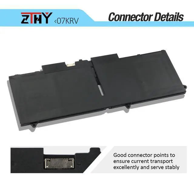 Alt view image 4 of 5 - 07KRV FK0VR Laptop Battery 58Wh 4-Cell Replacement for Dell Latitude 5530 7530 5330 7330 5430 7430 2-in-1 Precision 3570 Series P133G P134G P138G P139G P104F P139G002 P104F005 P104F006 15.2V 3625mAh