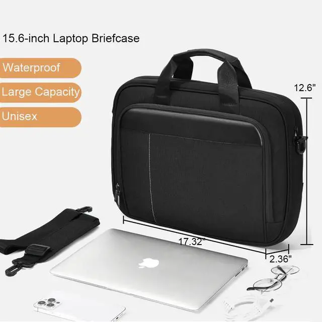 Alt view image 3 of 5 - zhongningyifeng 14-15.6 Inch Business Laptop Briefcase, Waterproof Multifunctional Messenger Bag for Travel & Office (14inch)