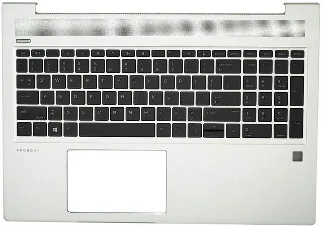Main image of RenBang Tech Replacement for HP Probook 450 455 G6 450 455R G7 Laptop Upper Case Palmrest with Non-Backlit Keyboard Assembly L45091-001 Sliver