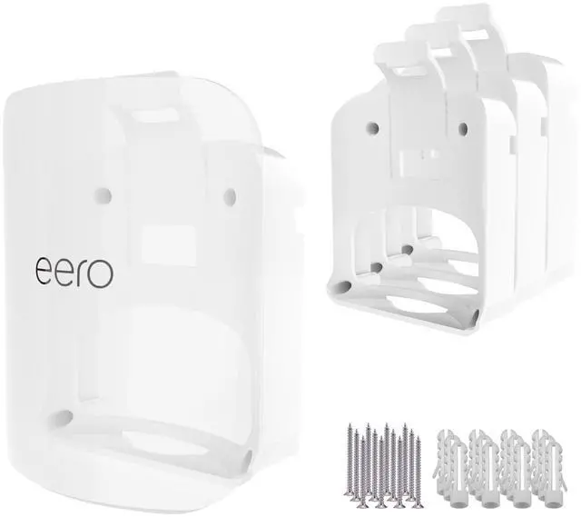 Main image of Advanced Wall Mount for eero Pro 7 Router & Extender | Tri-Band Mesh Wi-Fi 7 Compatible, Easy to Install, Integrated Cable Management (3 Pack)