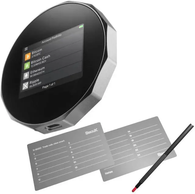 Main image of SecuX V20 Plus - Most Secure Crypto Hardware Wallet w/Bluetooth & NFT Support - Cross Platform - Easily Manage Your Bitcoin, Ethereum, BTC, ETH, SOL, LTC, Doge, BNB, Dash, XLM, ERC20, BSC and More
