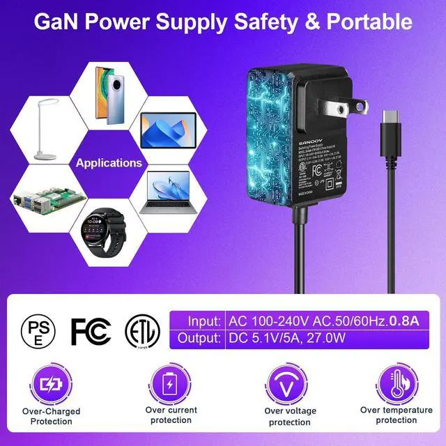 Alt view image 5 of 5 - SANOOV Starter Kit for Raspberry Pi 5 16GB RAM with Active Cooler,27W 5.1V5A Pi 5 Power Supply,64GB Eidtion Card Reader Kit,Pi 5 ABS Case,Daul 4K HD Out Cables,Screwdriver and User Manual Included