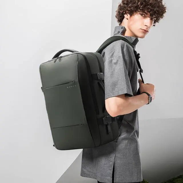 Alt view image 2 of 5 - BANGE Laptop Travel Backpack for 17inch,Carry On Backpacks With Personal Item Size,Waterproof Business Work Hiking Casual Bag