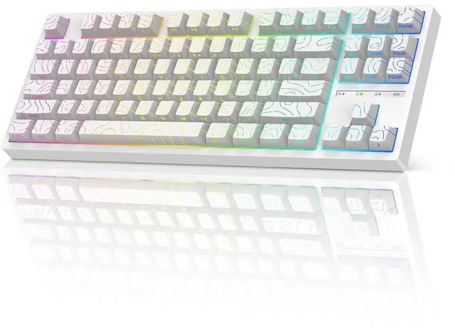 Main image of GEODMAER GR87 Wireless Mechanical Keyboard, 75% Hot Swappable Custom Gaming Keyboard, Pre-lubed Linear Switches, RGB Backlit, Side Printed PBT Keycaps, Tri Mode 2.4GHz/USB-C/BT5.0, for PC/Laptop