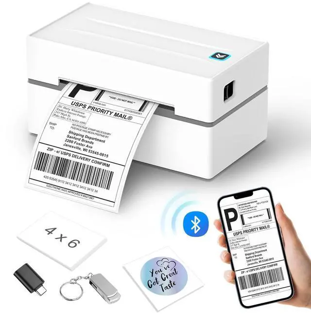 Main image of Anycash Bluetooth Thermal Label Printer, Wireless 4x6 Shipping Label Printers for Small Business, Compatible with Android&iOS and Windows, Address Label Printer for Amazon, Ebay, Shopify, Etsy, USPS