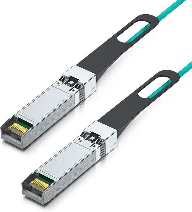 Alt view image 3 of 4 - 10G SFP+ AOC Cable - 10GbE SFP+ to SFP+ Active Optical Fiber Cable, OM3 MMF Direct-attach Fiber Assemblies with SFP+ connectors for Cisco SFP-10G-AOC50M, Ubiquiti UniFi, Supermicro, Mikrotik, 50-meter