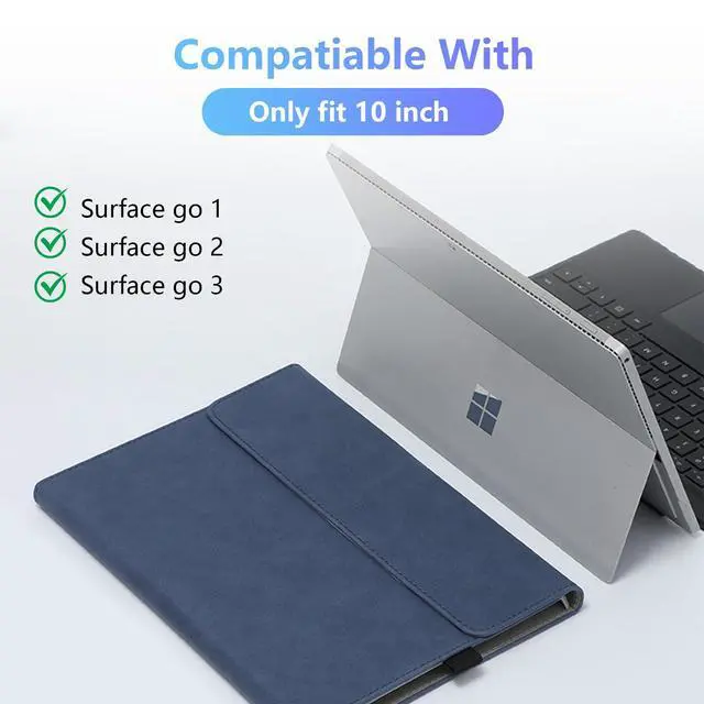 Alt view image 2 of 5 - Protective Case for 10-inch Microsoft Surface Go 4/3/2/1, Multiple Angle Viewing, Slim Lightweight Cover, Stylus Holder, Light Heat Dissation, Compatible with Type Cover Keyboard, Blue