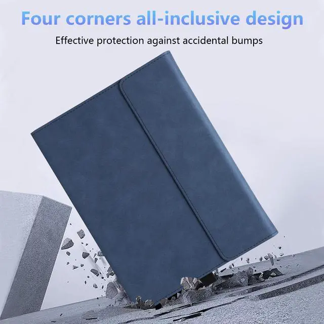 Alt view image 4 of 5 - Protective Case for 10-inch Microsoft Surface Go 4/3/2/1, Multiple Angle Viewing, Slim Lightweight Cover, Stylus Holder, Light Heat Dissation, Compatible with Type Cover Keyboard, Blue