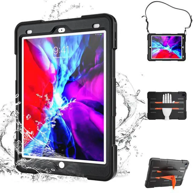 Main image of MOYAC for iPad 9th/ 8th/ 7th Generation 10.2 Inch Case IP68 Waterproof, Military Grade Dropproof, Full Body Shockproof with Screen Protector & Stand & Hand Strap 10.2" (Black)