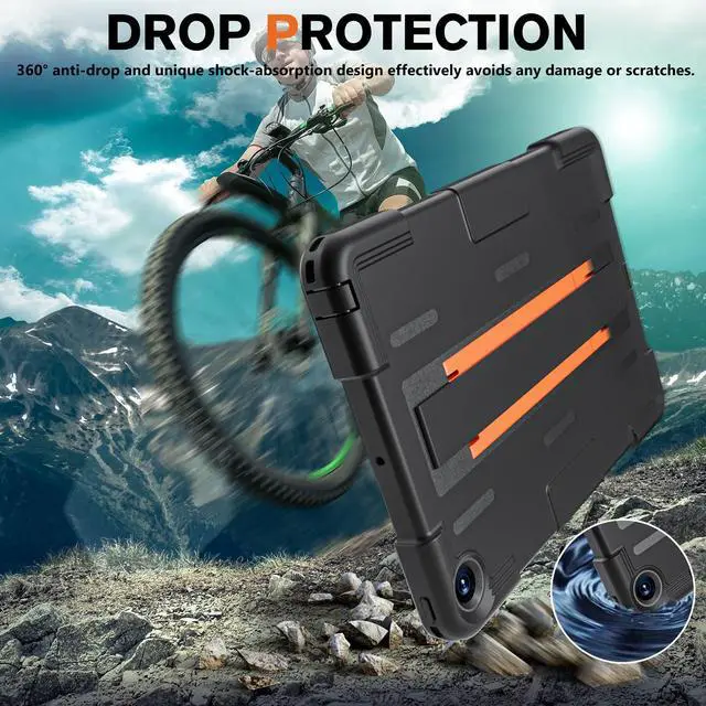 Alt view image 5 of 5 - MOYAC for iPad 9th/ 8th/ 7th Generation 10.2 Inch Case IP68 Waterproof, Military Grade Dropproof, Full Body Shockproof with Screen Protector & Stand & Hand Strap 10.2" (Black)