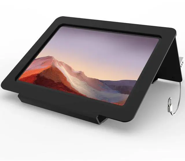 Main image of Beelta Tablet Desk Stand, All Metal 30° Ergonomic with Security Cable Lock for Office, POS Counter, Reception - Compatible with iPad 10th (10.9"), Pro 11", Air 4/5 (10.9"), Air 11"iPad 11"(A16)