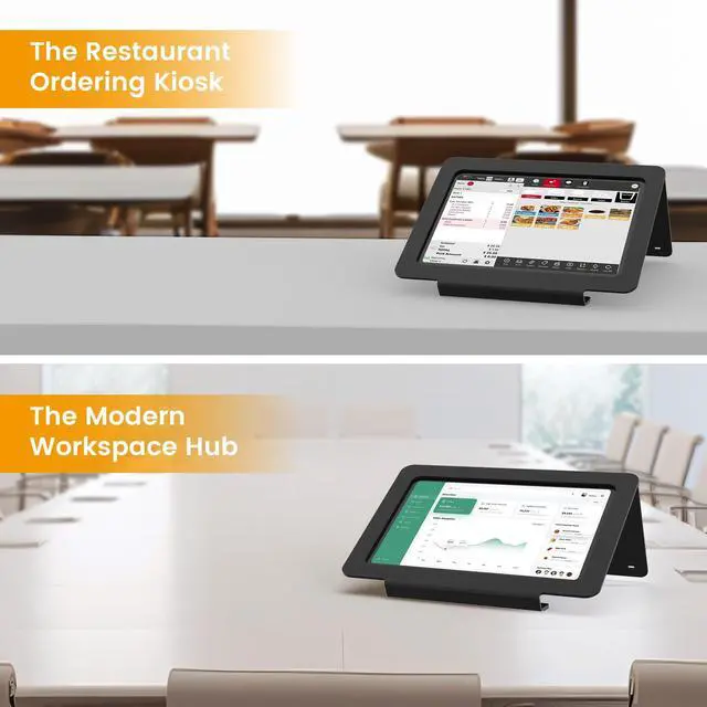 Alt view image 2 of 5 - Beelta Tablet Desk Stand, All Metal 30° Ergonomic with Security Cable Lock for Office, POS Counter, Reception - Compatible with iPad 10th (10.9"), Pro 11", Air 4/5 (10.9"), Air 11"iPad 11"(A16)