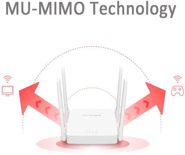 Alt view image 4 of 5 - Mercusys AC10, AC1200 Mbps MU-MIMO, Beamforming, All-in-one ( Router, Access Point, Range Extender) Modes, Easy to Setup with Mobile App, Dual-Band Wi-Fi 5 Router