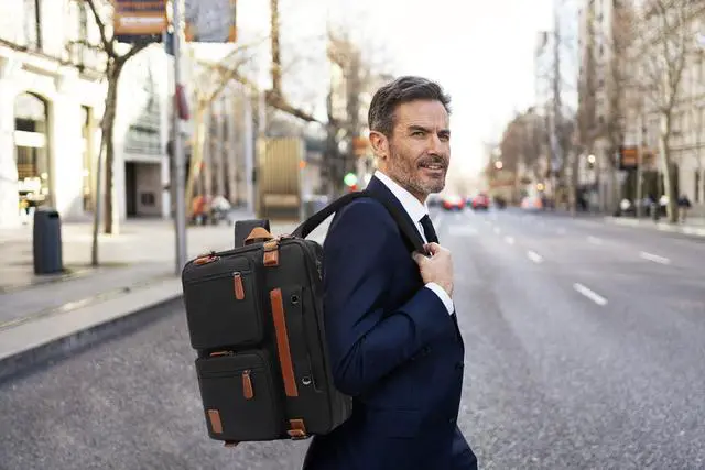 Alt view image 2 of 5 - MOLNIA 15.6 inch Laptop Backpack,3 in 1 Briefcases For Men,Laptop Backpack, Messenger Bag,Computer Bags For Men, Grey