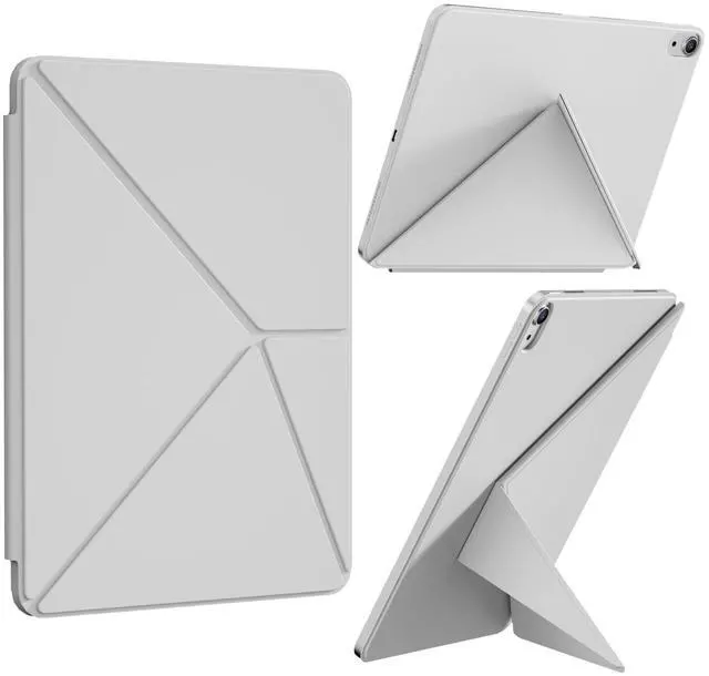 Main image of KVTVOU Case for iPad (A16) 11th/10th Generation (2025/2022, 11/10.9 Inch), Detachable Magnetic Attachment, Multiple Folding Stand, Slim Rebound Protection Cover, Auto Sleep/Wake, Gray