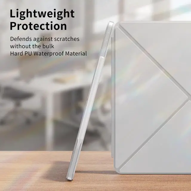 Alt view image 4 of 5 - KVTVOU Case for iPad (A16) 11th/10th Generation (2025/2022, 11/10.9 Inch), Detachable Magnetic Attachment, Multiple Folding Stand, Slim Rebound Protection Cover, Auto Sleep/Wake, Gray