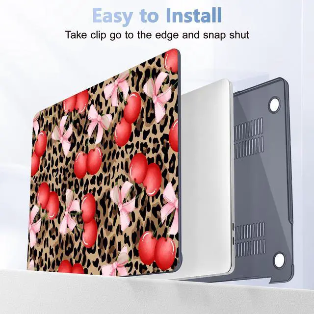 Alt view image 5 of 5 - Lepeoac for MacBook Pro 16 inch Case 2019 2020 Release Model A2141, Plastic Hard Shell Cover with Keyboard Cover & Screen Protector for MacBook Pro 16 inch with Touch Bar & Touch ID, Leopard Cherry