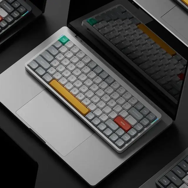 Alt view image 5 of 5 - nuphy Air75 V2 Low Profile Wireless Mechanical Keyboard, Hot-swappable, Supports Bluetooth/2.4g/USB-C Connectivity (White, Gateron Brown Switches)