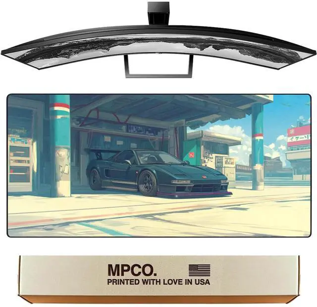 Main image of MPCO. Manga Motors Large Gaming Desk Pad - 36" x 17" Duraglyde Fabric Harukis-Honda Desk Mats - Non-Slip, Washable, Smooth Glide for Precision Gaming & Work