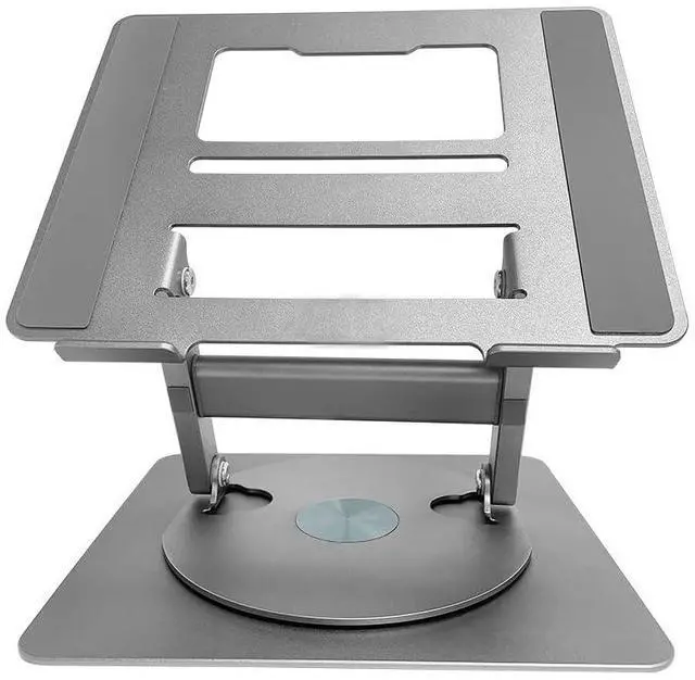 Main image of Einprovken Aluminum Laptop Stand for Desk with 360 Rotating Base, Foldable Computer Stand Compatible with Laptops up to 17.3 inches, Ergonomic Laptop Riser with Heat-Vent (Grey A)