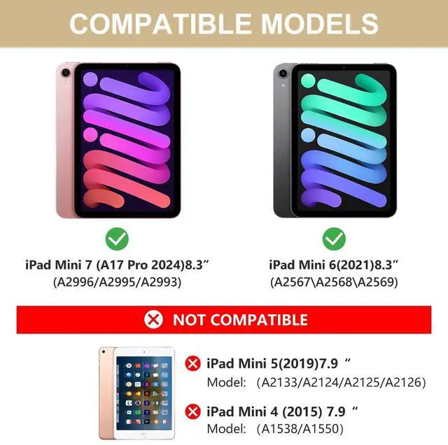 Alt view image 2 of 5 - TaIYanG Keyboard Case for iPad mini 7 A17 Pro 2024 & Mini 6,7 Color Backlit Trackpad Keyboard Case for iPad mini 6th Generation 2021 8.3-inch,360° Rotatable Slim Cover for iPad mini 7th Gen,Rock Grey