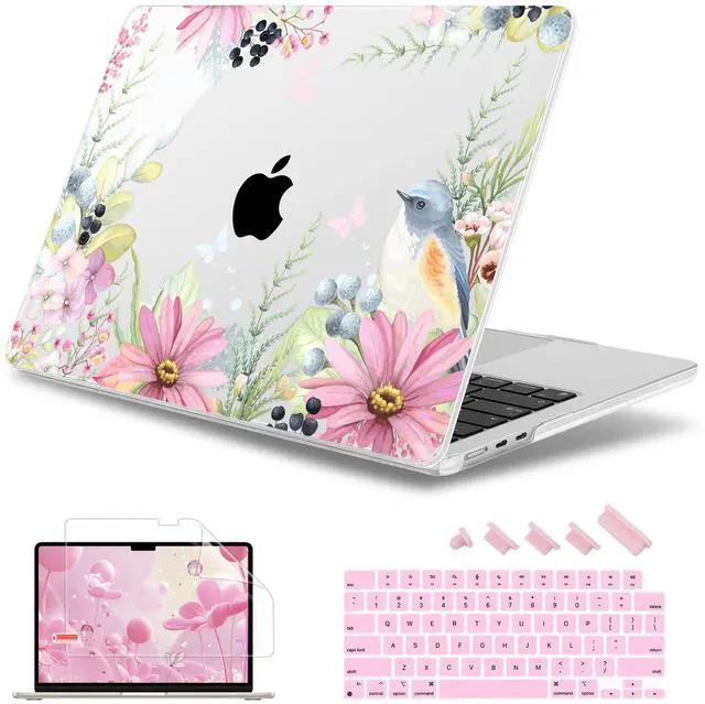 Main image of May Chen for MacBook Air 13.6 Inch Case 2025 2024 2023 2022 Release Models: A3240 M4 A3113 M3 A2681 M2, Plastic Hard Shell Case for MacBook Air 13.6" with Retina Display, Retro Butterflies