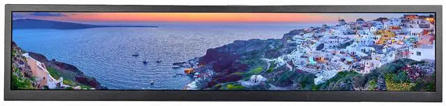 Alt view image 2 of 5 - VSDISPLAY 19 Inch IPS Stretched Bar LCD Display 1920x360 Autoplay Monitor for Advertising Extra Display Gaming Cabinet Topper Monitor with USB Ports