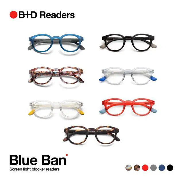 Alt view image 5 of 5 - B + D Reading glasses - Brand Blue Ban Readers - Material Frame and temple: PC - Temples with flex - Blue Light filter lenses - Tortoise Color - +2.50
