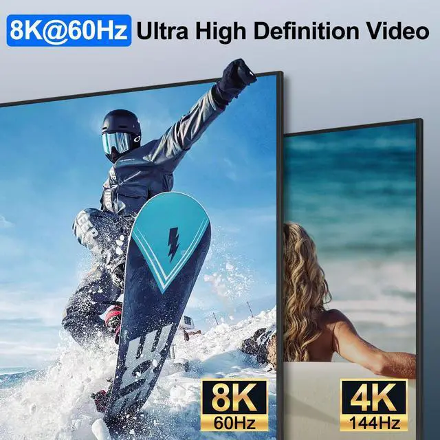 Alt view image 4 of 5 - KVM Switch 2 Monitors 4 Computers 8K@60Hz 4K@144Hz, HDMI+Displayport KVM Switch 4 Port for 4 PC Share 2 Monitors and Keyboard Mouse,Support Extended/Copy Mode, with Wired Remote and 4 USB Cables