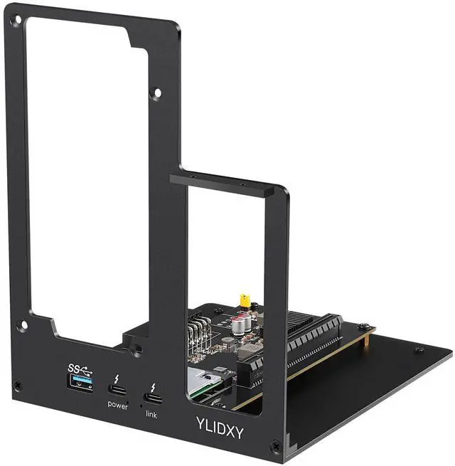 Main image of YLIDXY External GPU Enclosure (eGPU) Compatible with Thunderbolt 3/4,USB4 PD 85W Charging,Daisy Chain Support eGPU Dock Station 40Gbps Rate Support NVIDIA/AMD and PCIE Cards,ATX Power Supply Black