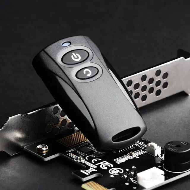 Alt view image 3 of 5 - SilverStone Tek 2.4G Wireless Power Remote with Power/Reset Function and Audio Feedback ES02-PCIE