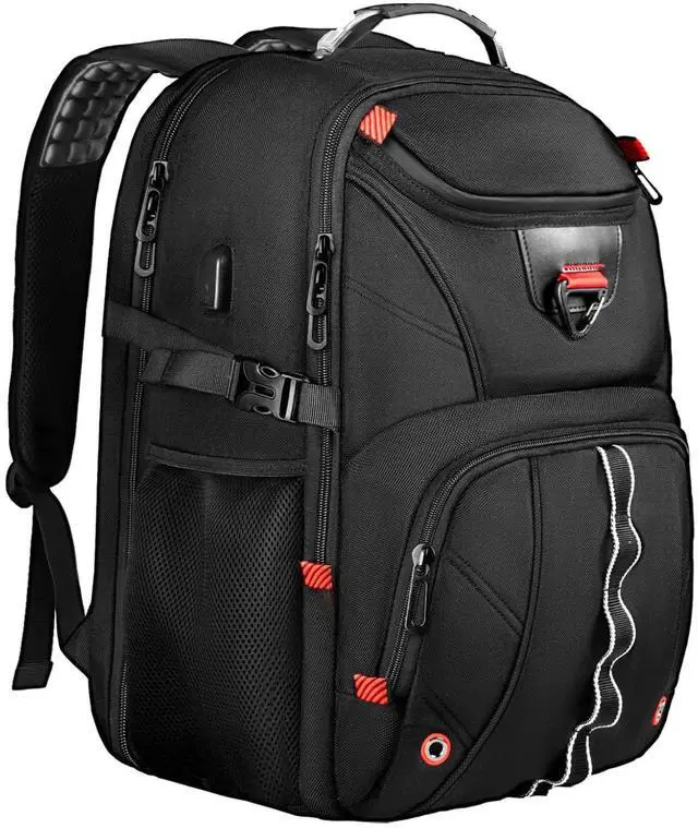 Main image of Z-MGKISS Extra Large Travel Backpack, 18.4"-19" Gaming Laptop Rucksack, TSA-Approved Anti-Theft Spacious Daypack for Work, Gym & College, Black