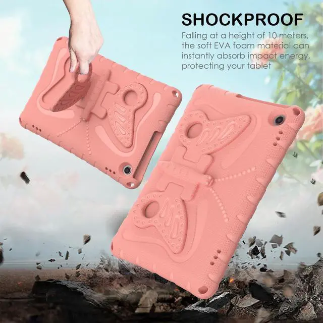 Alt view image 5 of 5 - YGTRLKP for Kindle Fire Max 11" (2023) Butterfly Wings Kickstand Kids Girl Tablet Case EVA Material Light Weight Shockproof Rugged Heavy Duty Kids Tablet Case for Kindle Fire Max 11" (2023) (Pink)