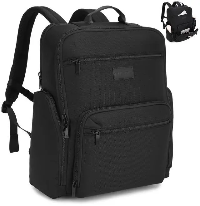 Main image of HEAD Large Laptop Backpack for Men with Trolley Sleeve, Travel Backpacks fits 17.3 inch Laptop, Waterproof Business Laptop Bags for Work/Commute/College/Daily, Black