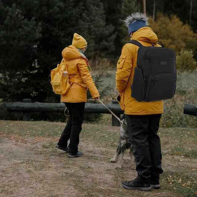 Alt view image 3 of 5 - HEAD Large Laptop Backpack for Men with Trolley Sleeve, Travel Backpacks fits 17.3 inch Laptop, Waterproof Business Laptop Bags for Work/Commute/College/Daily, Black