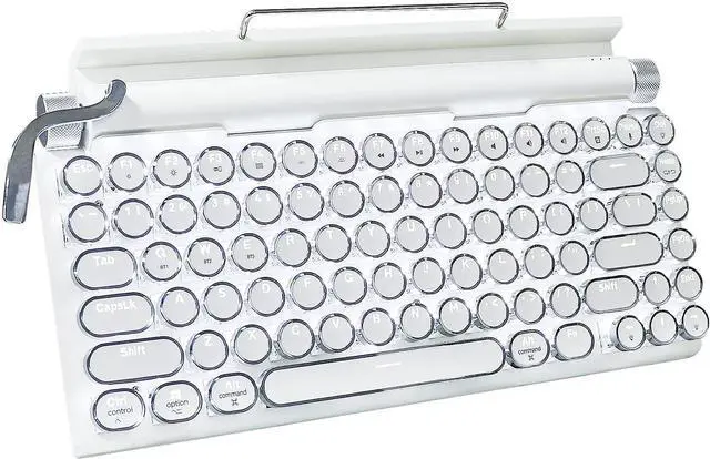 Main image of Adventurers Retro Typewriter Keyboard, 75% Layout 83 Keys Wireless Keyboard with Blue Switch,Bluetooth 5.0 and Multi-Device Switching,Vintage Punk Style,Hot-Swappable for PC/Laptops/Mac/ipad-White